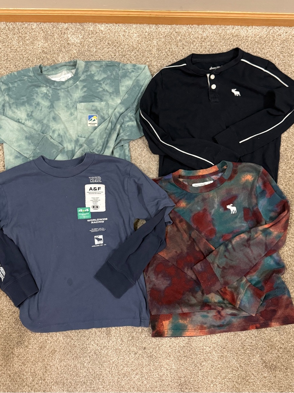 Abercrombie & Fitch Kids Long-Sleeve Tee Bundle 7/8